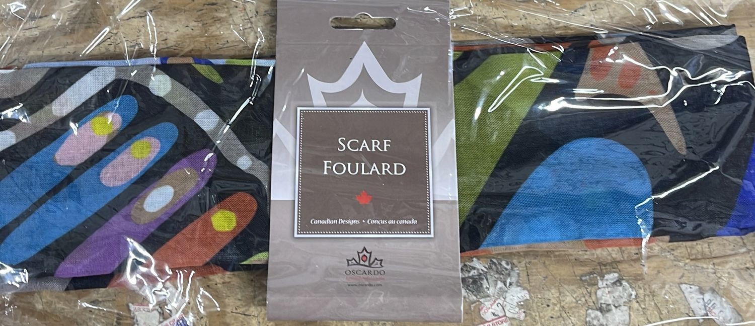&#39;Bear&#39; Design Polyester Artist Scarf