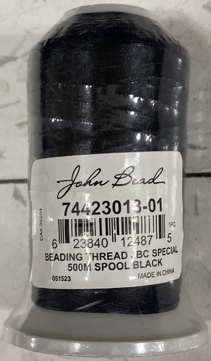 John Bead: 500m Black Beading Thread Spool