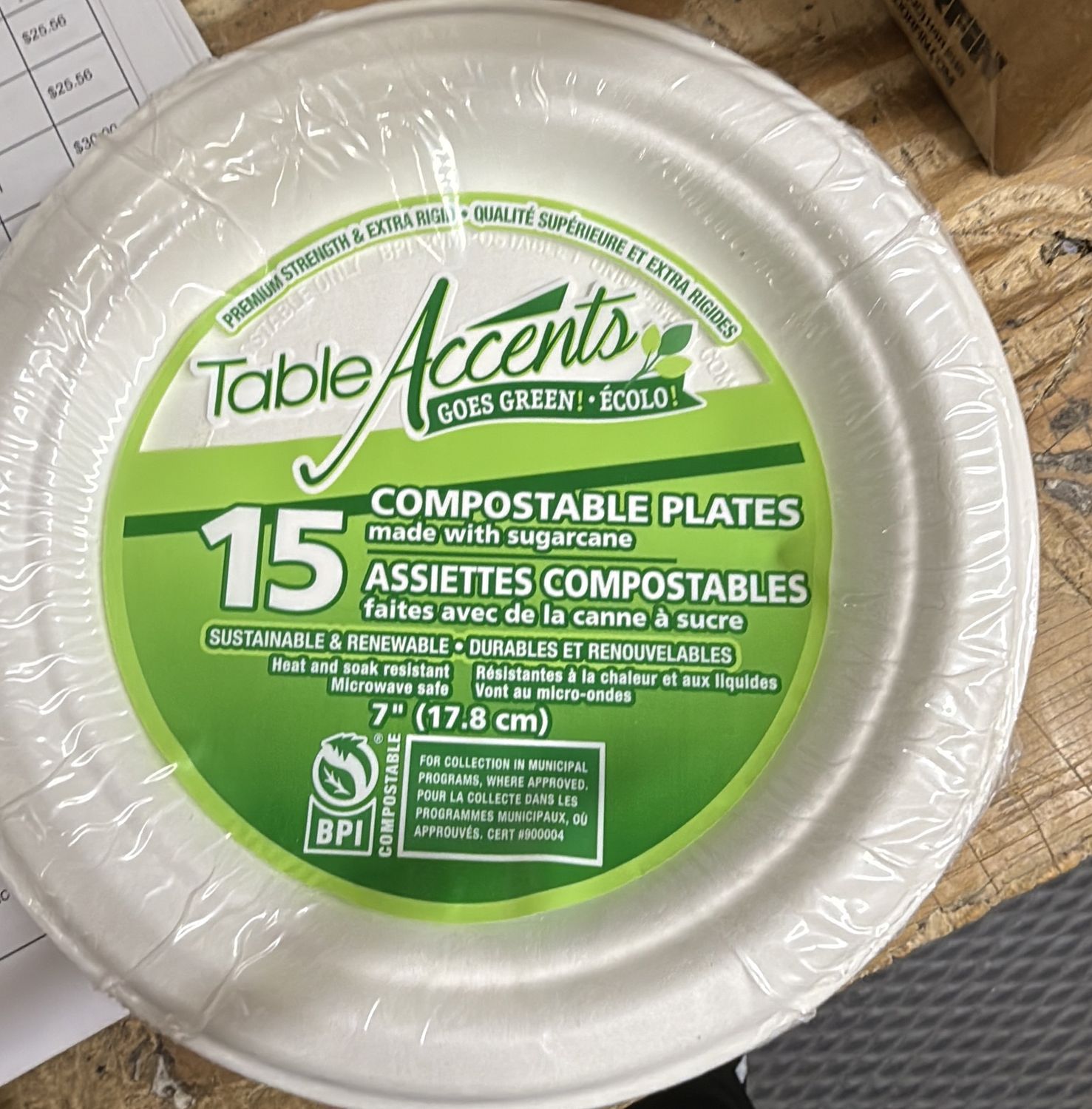Compostable plates 7”