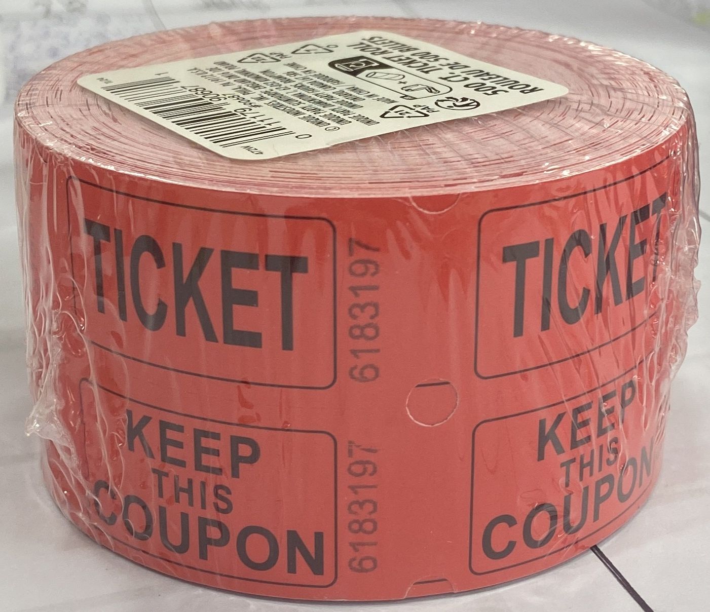 500pc Double Raffle Ticket Roll