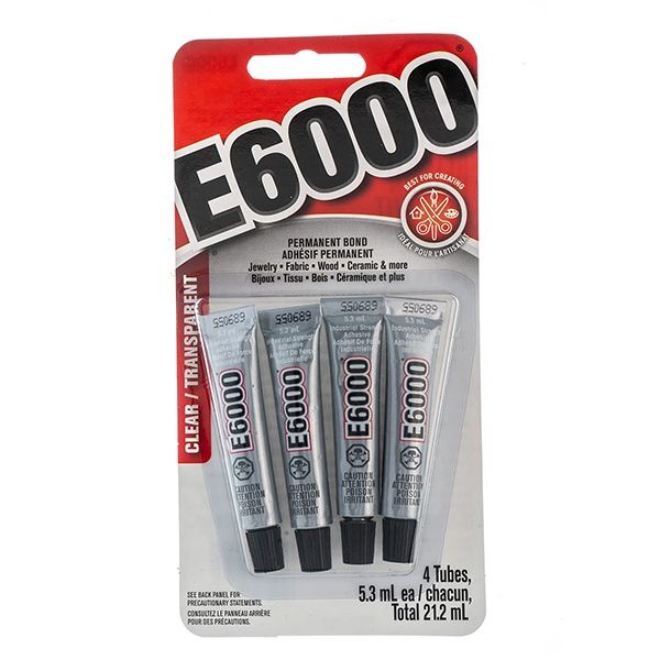 4 x 5.3mL E6000 Permanent Bond Tubes