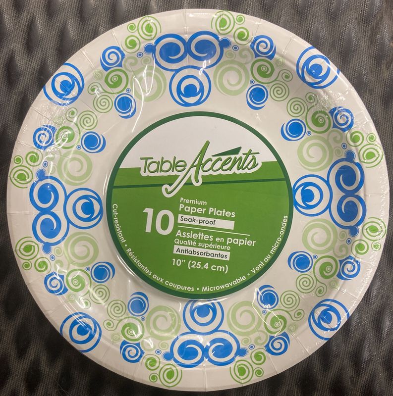 10pk 10in Paper Plates