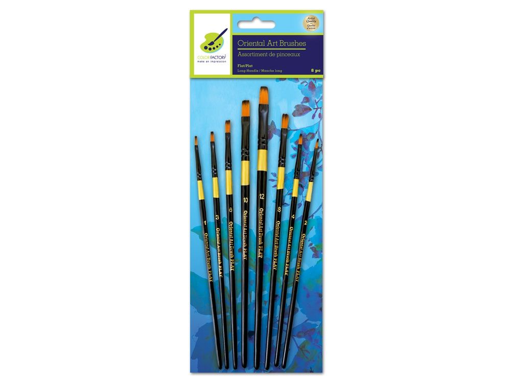MultiCraft: 8pcs Round Flat Art Brushes