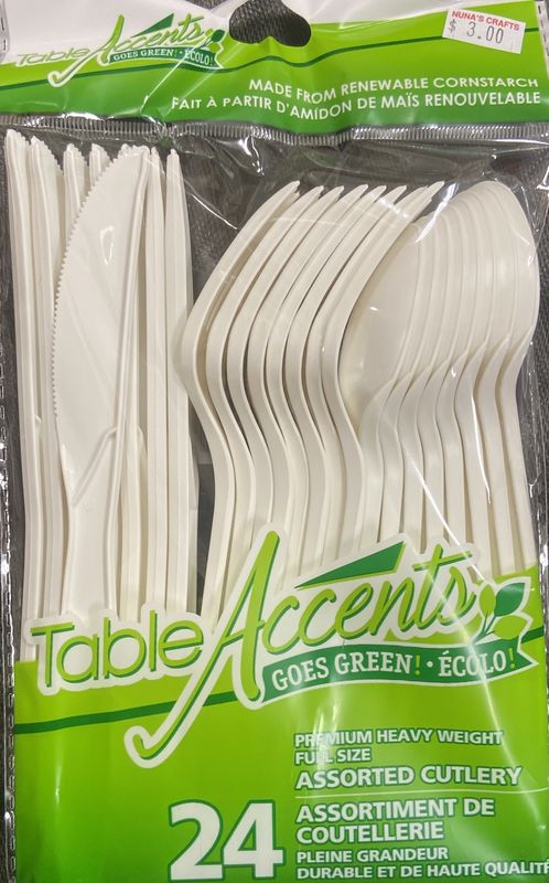24pk Assorted Plastic Cutlery