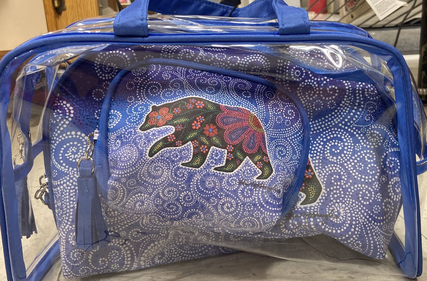 &#39;The Celestial Bear&#39; Print 3 Piece Cosmetic Bag Set