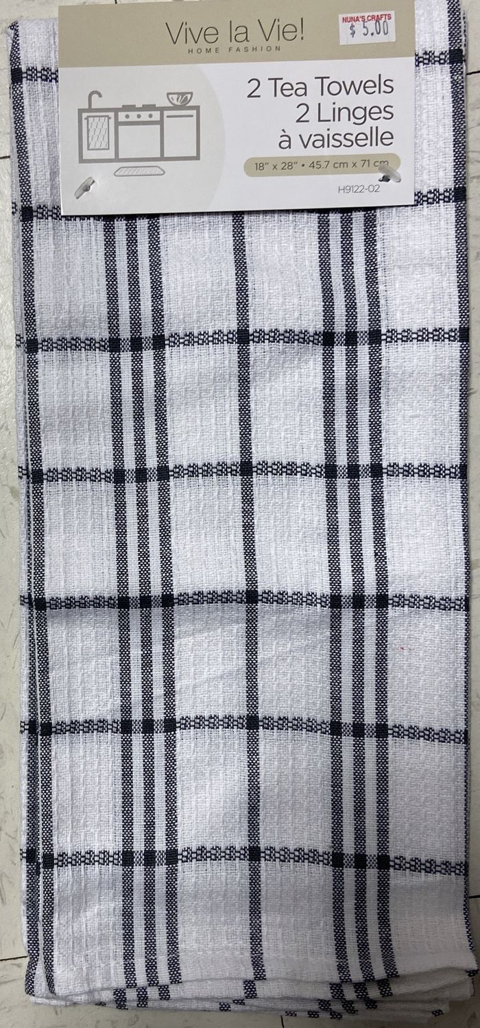 2pk Tea Towels 18" x 28"