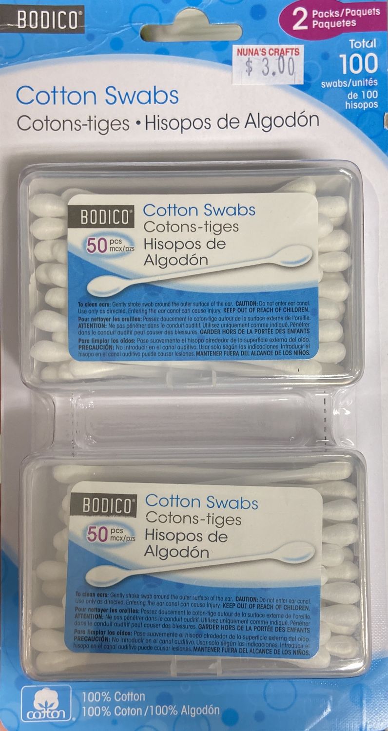 2 x 50pcs Cotton Swabs