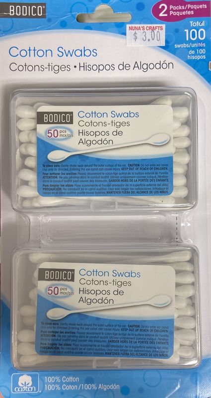 2 x 50pcs Cotton Swabs
