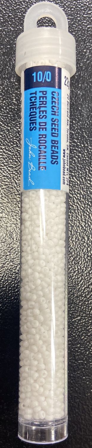10/0 Opaque White Czech Seed Beads