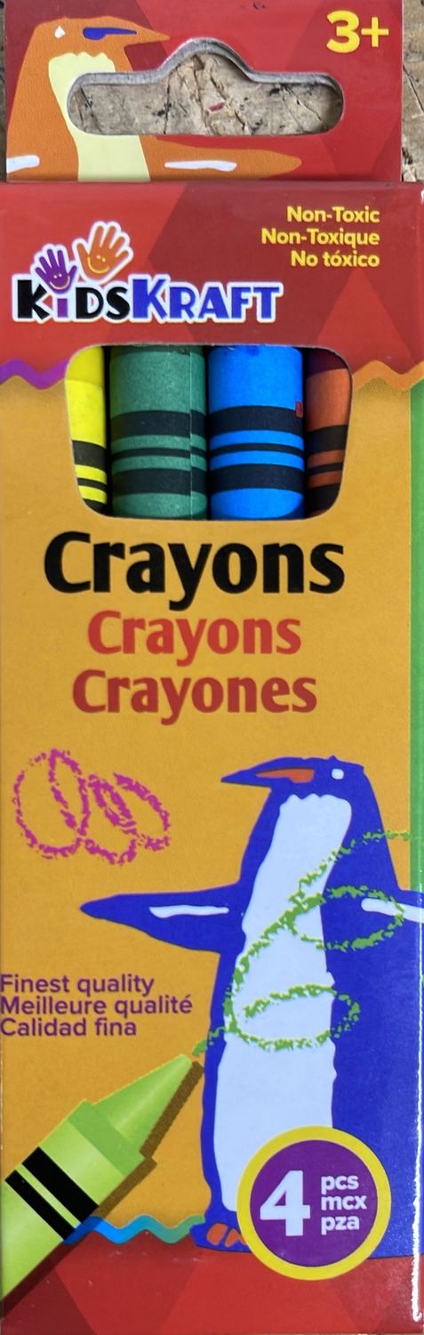 4pk Assorted Crayons