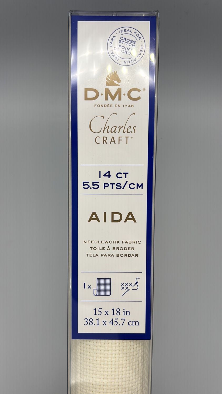 DMC AIDA Cloth 14 CT Antique White 15x18in