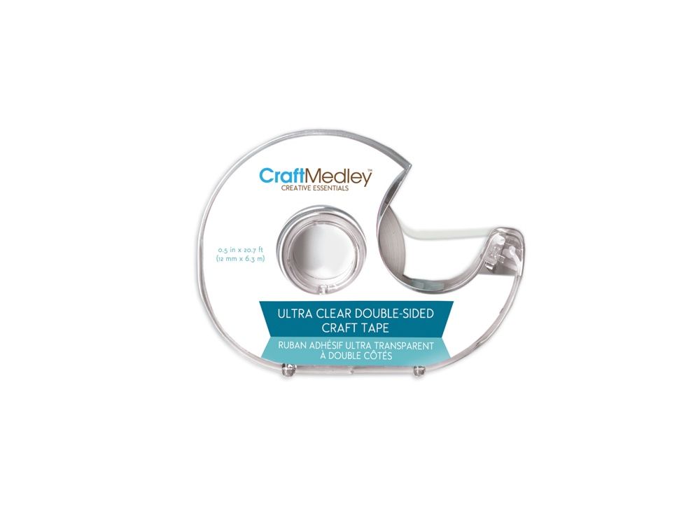 12mmx6.3m Clear Double-Sided Tape Dispenser, Colour: -