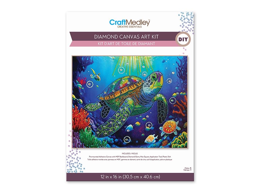 Diamond Painting Art Kit 12"x16" - Asst Styles