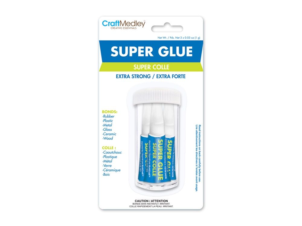 3pk Extra Stong Super Glue, Size: -