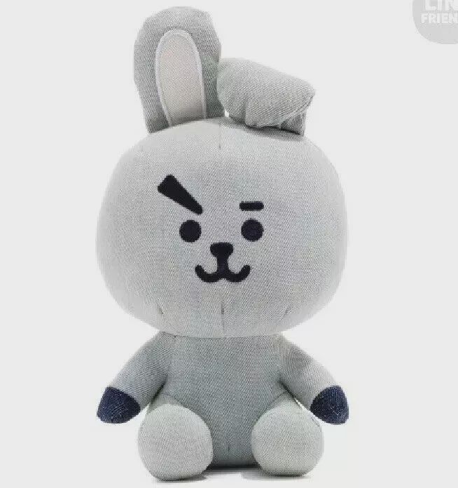 BTS BT21 Line Friends 10&quot; Denim Plush Cooky ..New w/Tags KPOP
