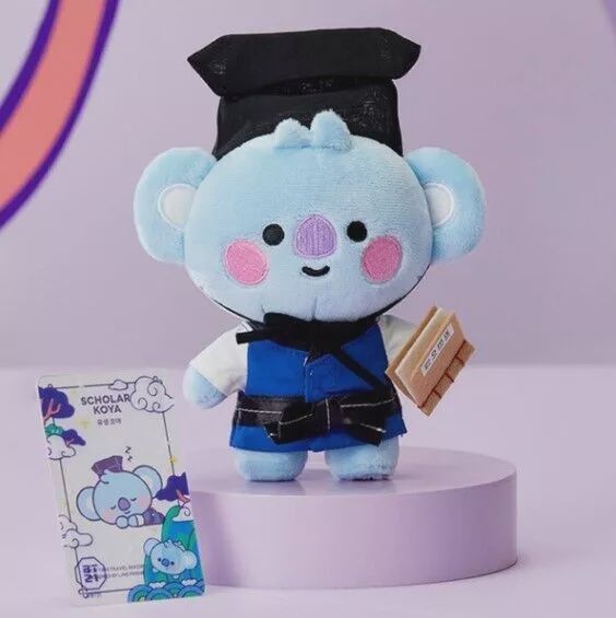 BT21 AUTHENTIC SCHOLAR KOYA BABY TRADITIONAL PLUSH STANDING DOLL NEW