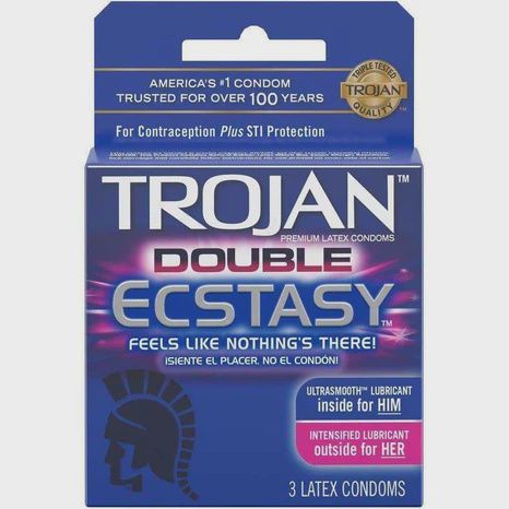 Trojan Condom Double Ecstasy 3 Count