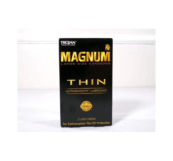 TROJAN Magnum Thin Large Size Lubricated Condoms 12 Count