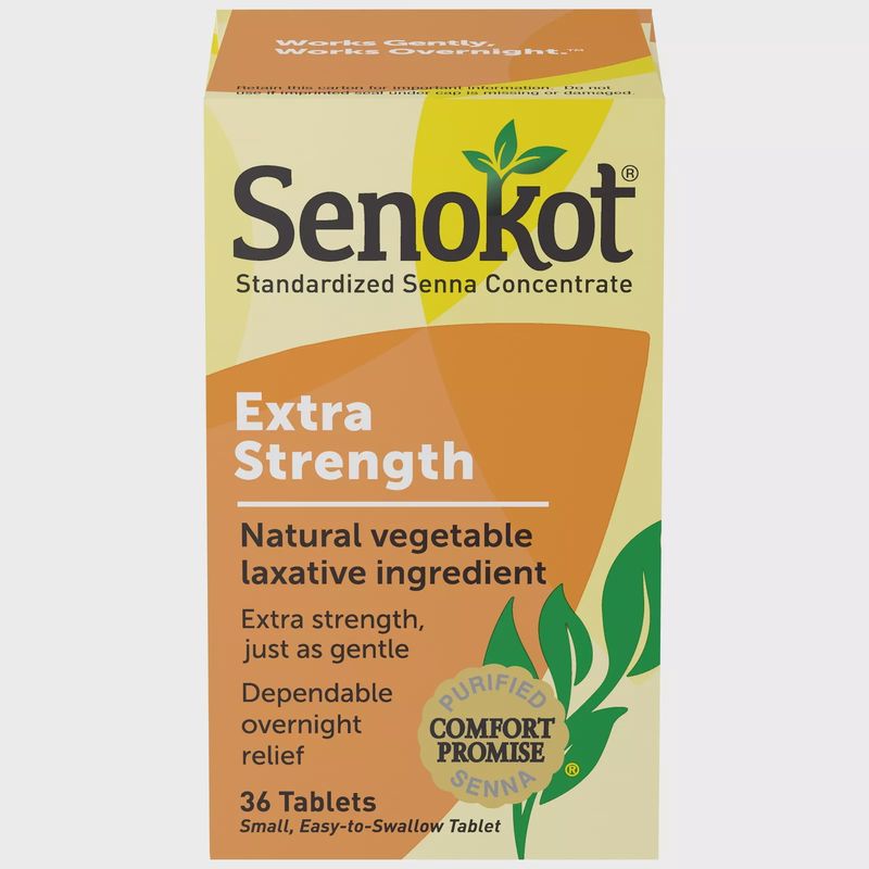 Senokot Extra Strength Laxative Stool Softener 36 Tablets