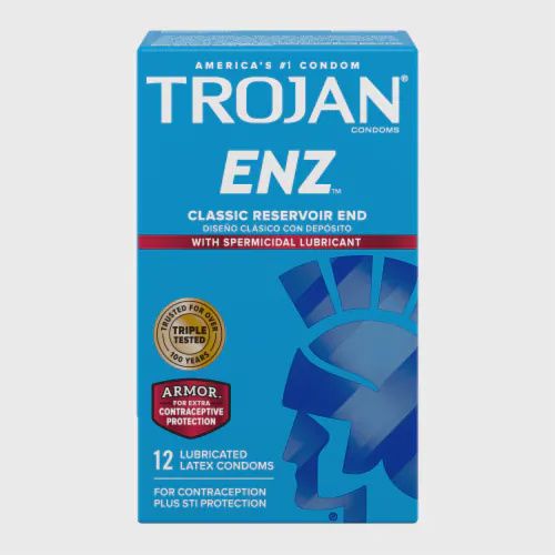 Trojan ENZ Classic Reservoir End Latex Condoms with Spermicidal Lubricant