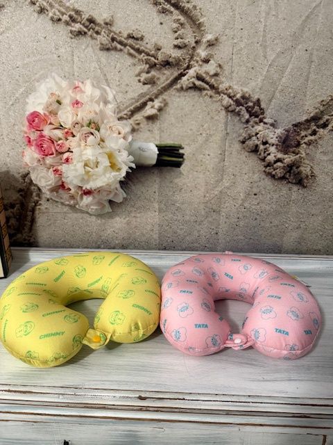 BT21 Baby Tatton Reversible Neck Pillow Shooky Nwt-Yellow