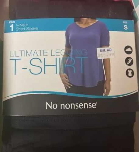 No Nonsense Ultimate Legging Tshirt Size Small. Black