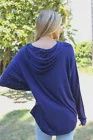 Women's Solid Long Sleeve Lightweight Drawstring Hoodie