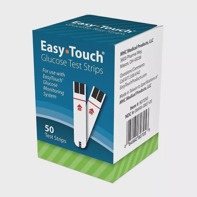 Easy Touch Glucose Test Strips 50 Strips