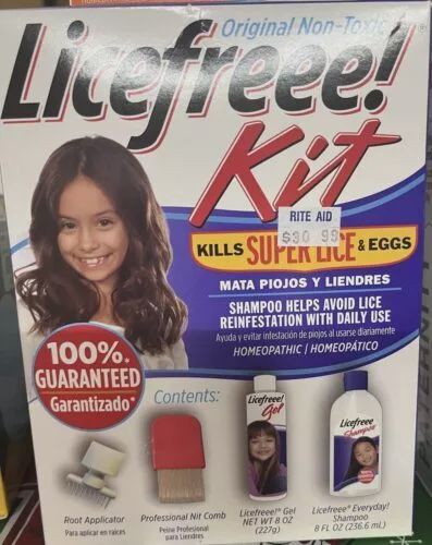Licefreee! Complete All-In-One Kit Kills Head Lice Super Lice Eggs Free