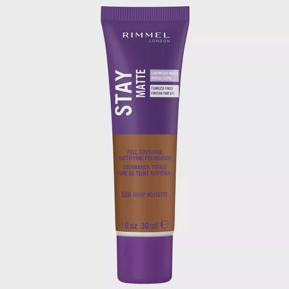 Rimmel Stay Matte Liquid Mousse Foundation #506 Deep Noisette 1 Oz