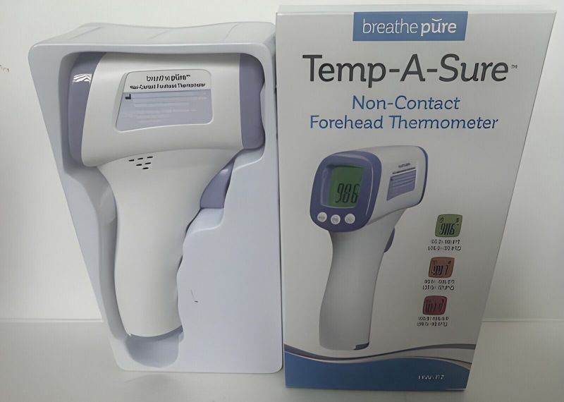 BREATH PURE TEMP A SURE NON-CONTACT FOREHEAD THERMOMETER HW F7 NEW