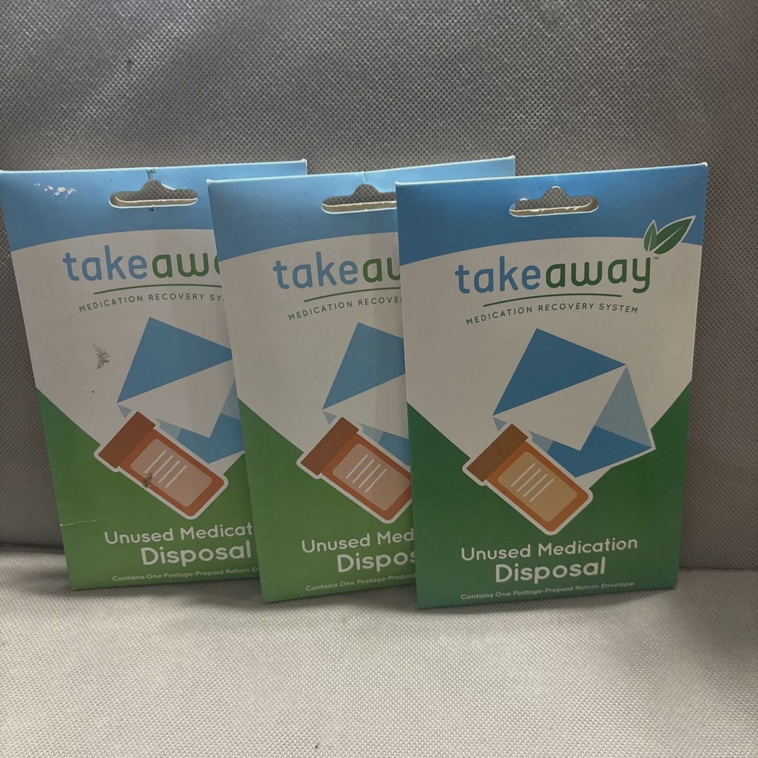 3 Takeaway Medication Recovery System Unused Medication Disposal Envelopes