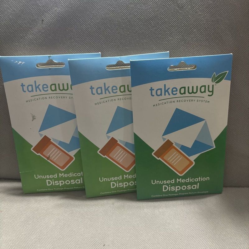 3 Takeaway Medication Recovery System Unused Medication Disposal Envelopes