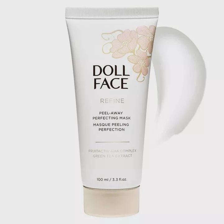 DOLL FACE Refine Peel- Away AHA &amp; Green Tea Gel Mask 3.3 Fl.Oz - New in Box