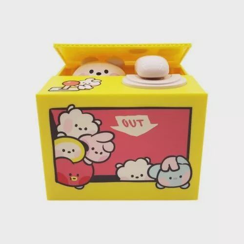 BTS BT21 COOKY MININI COIN BANK Piggy Bank Kids Gift