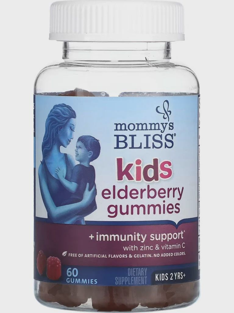 Mommy Bliss Kids Elderberry Gummies + Immunity Support with Zinc and Vit C 60 Gummies