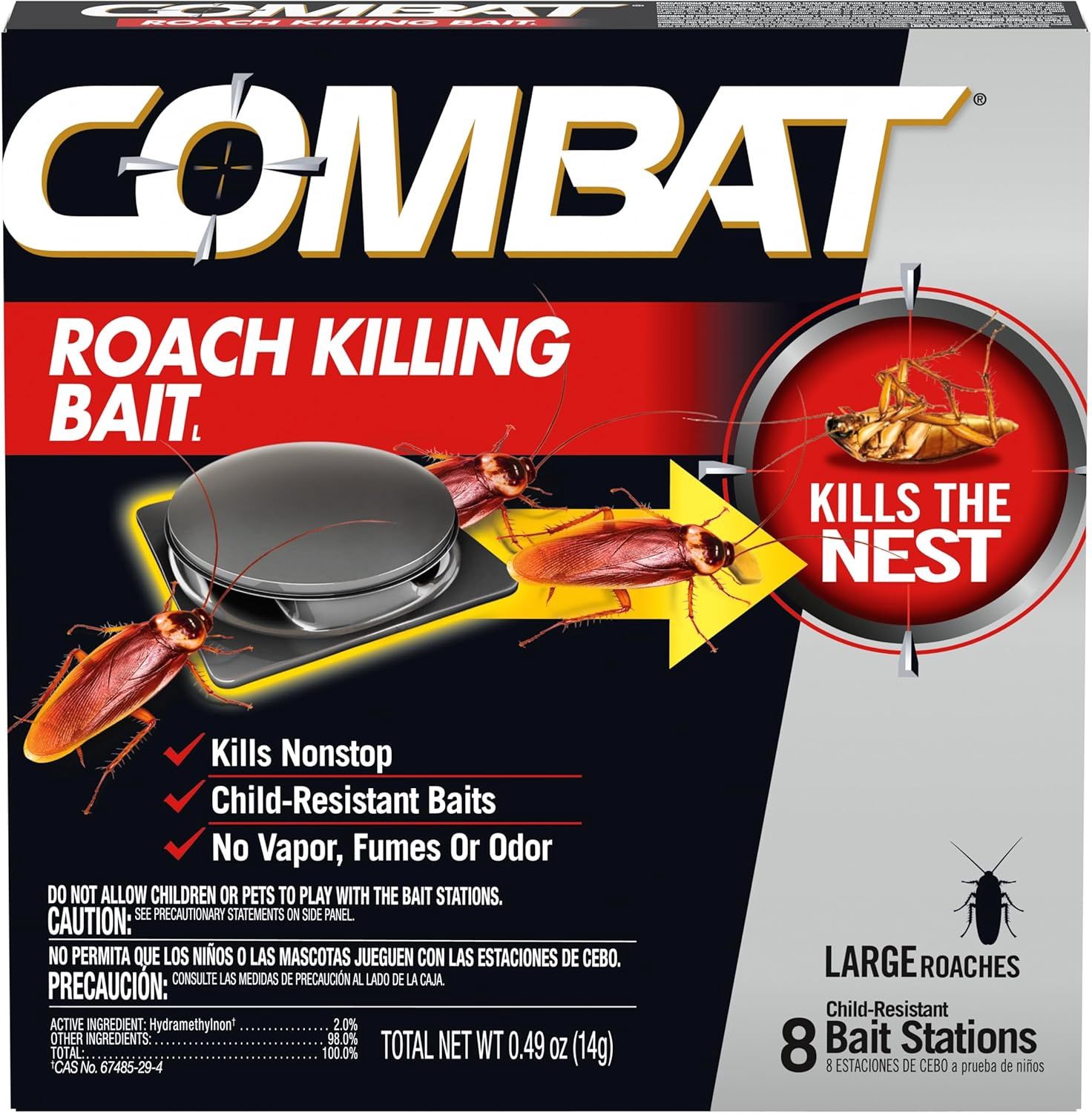 Combat Roach Bait 6 Bait Stations