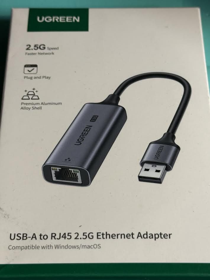 UGreen USB-A to RJ45 2.5 G Ethernet Adapter