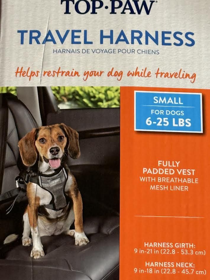 Top Paw Travel Harness Small Dogs 6-25  Pounds