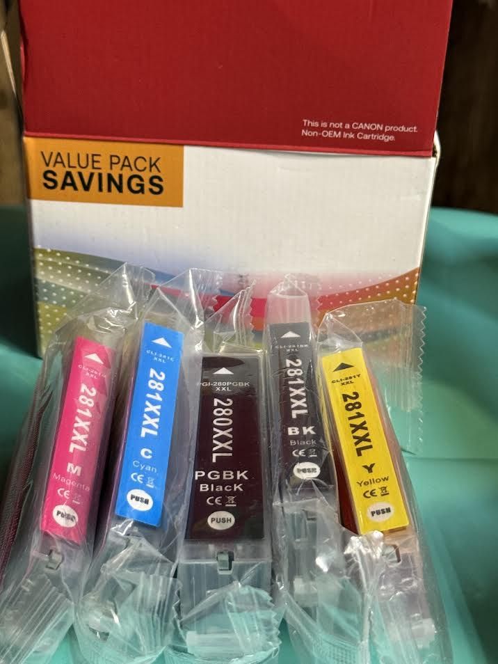 Value Pack 280XXL/281XXL Ink Cartriges-Black, Cyan, Magenta, Yellow