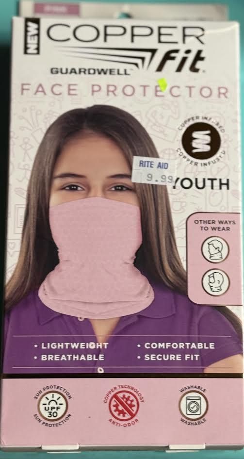 Copper Fit Face Protector Youth Size-Pink