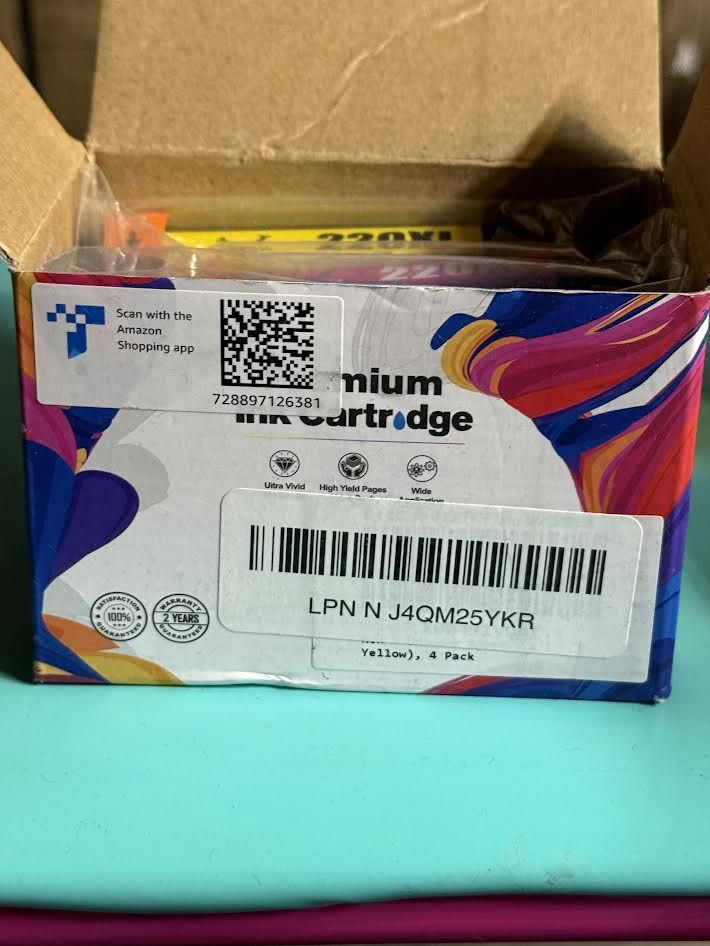 Premium Ink Cartridges 220XL Black, Magenta, Yellow and Cyan