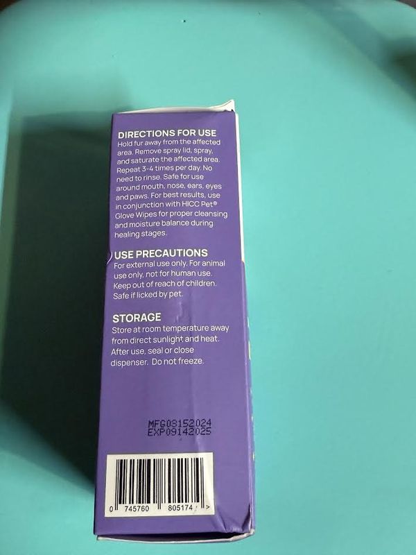 HICC PEt Pet Skin Care Spray 3.4 fl oz