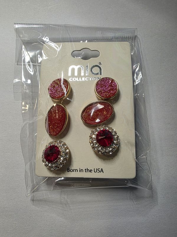 MIA Collection set of 3 earrings NEW.