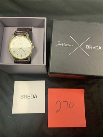 BREDA "Andrew" Men's Wristwatch Model 8169 With Box pre owned