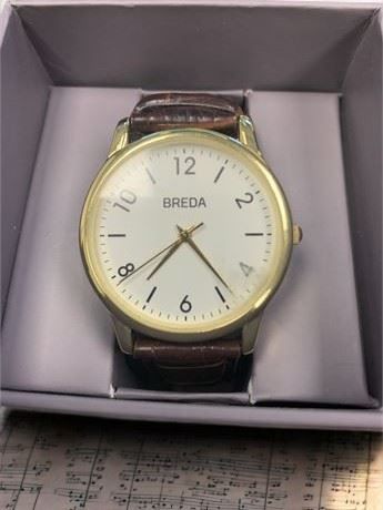 BREDA &quot;Andrew&quot; Men&#39;s Wristwatch Model 8169 With Box pre owned