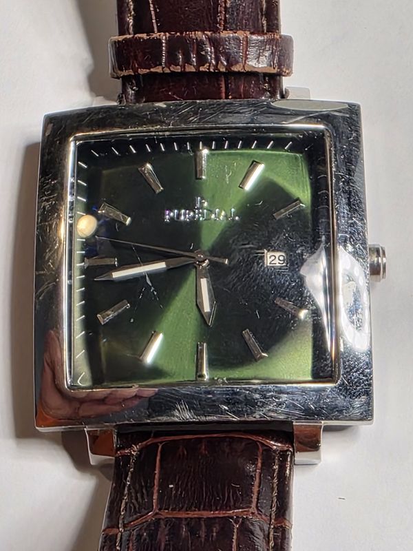 Puredial Square Legacy 1860's style mens designer watch