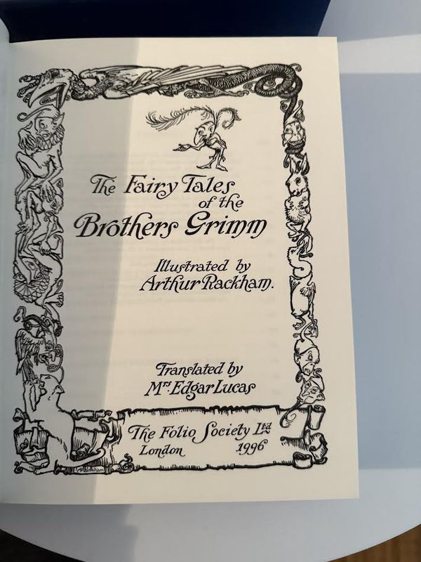 Folio Society Grimm's Fairy Tales Illustrated by Arthur Rackham with slip cover