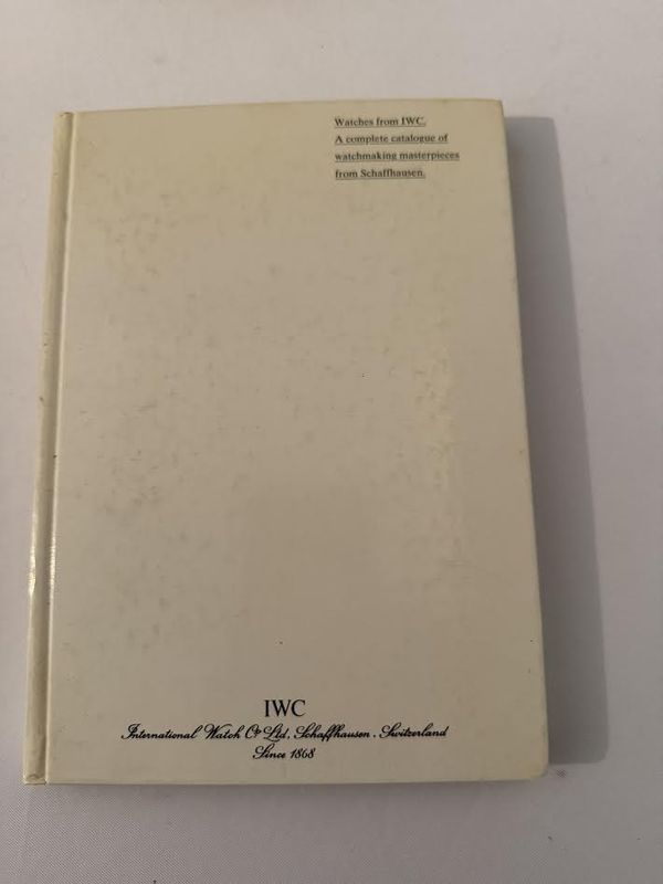 Watches from IWC, 1994 Book Catalogue of watchmaking from Schaffhausen