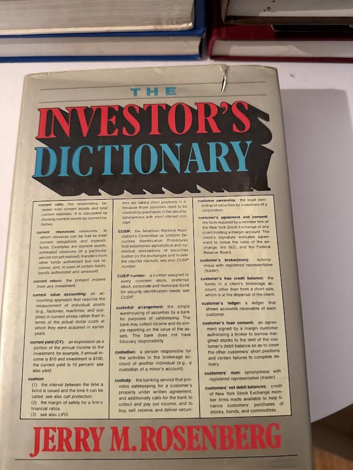 The Investors Dictionary by Jerry M Rosenberg